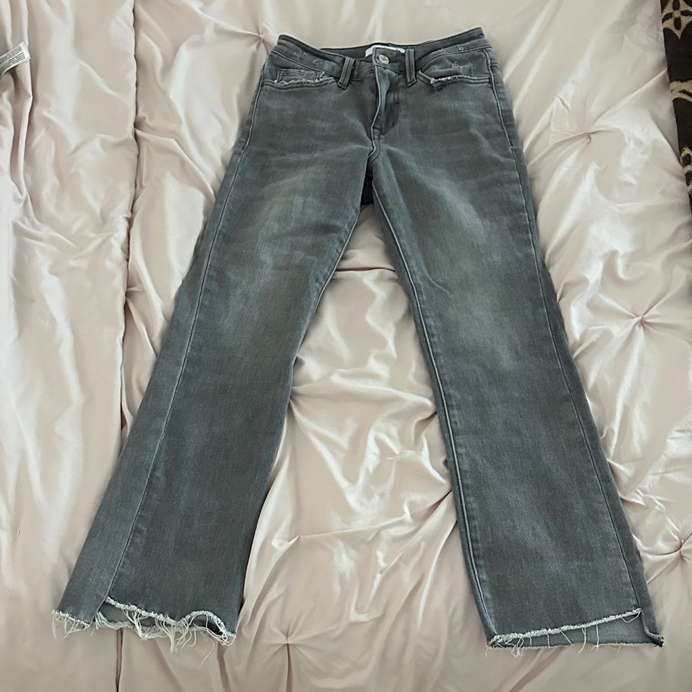 Classic Gray Straight Leg Women's Jeans
